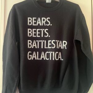 Black Graphic Pullover- The Office